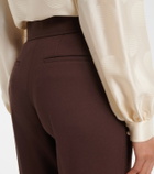 Valentino VGold wool-blend straight pants