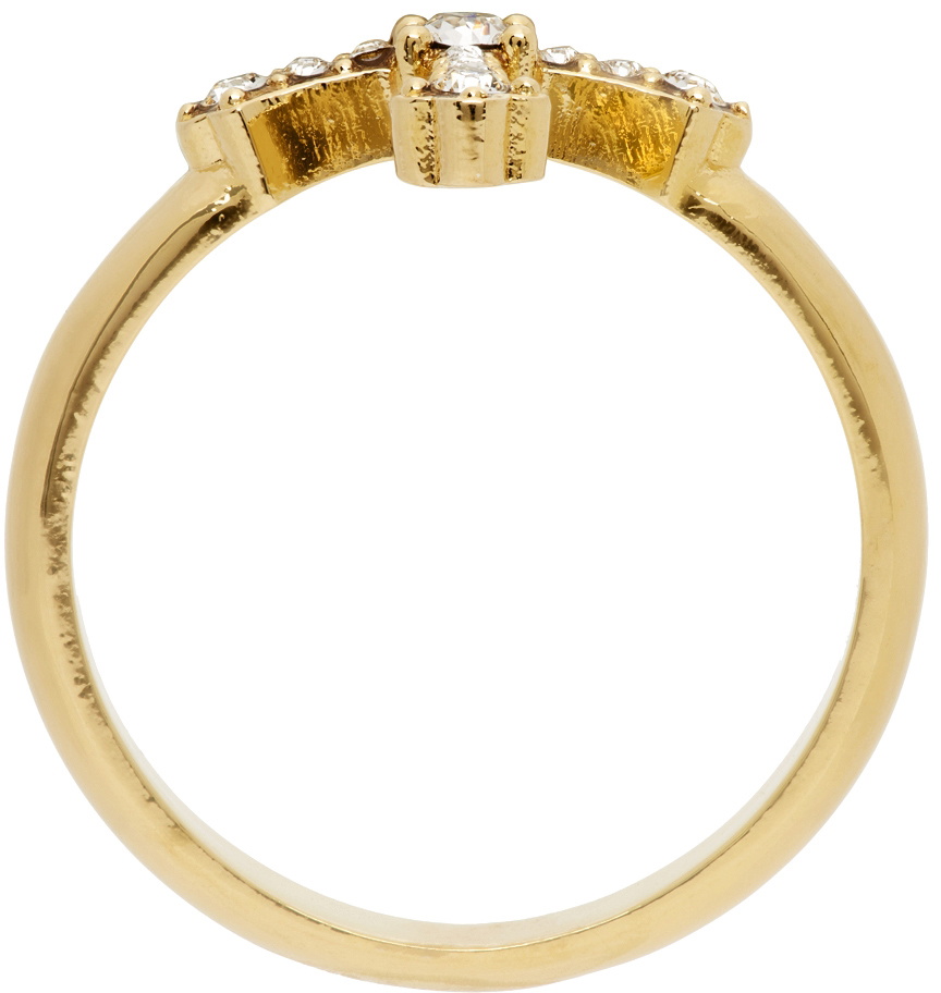 【関税込み】Dolce&Gabbana ゴールド クロス リング Dolce & Gabbana Gold Crystal Cross Ring Dolce & Gabbana