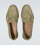 Manolo Blahnik Perry suede penny loafers