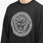 Versace Men's Embroidered Medusa Sweatshirt in Black