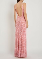 Roberta Einer Anita Embellished Floral-lace Maxi Dress Pink