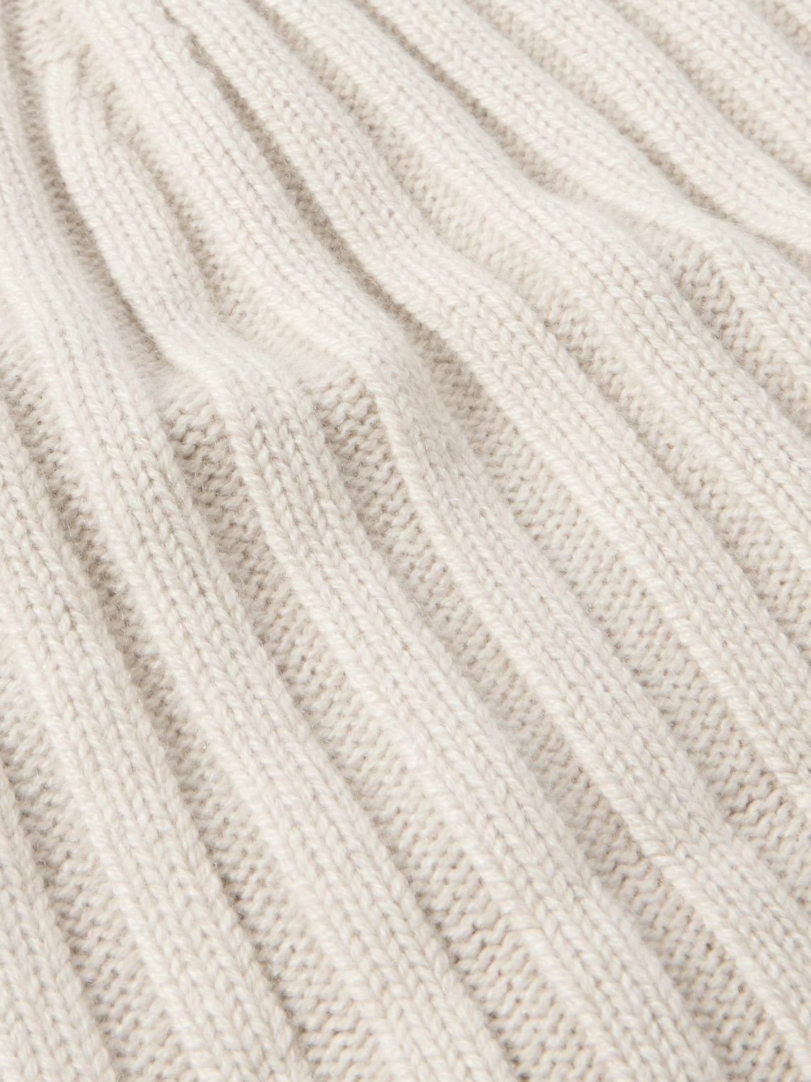 Brunello Cucinelli - Ribbed Cashmere Beanie - Neutrals