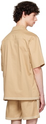 COMMAS Tan Braided Cord Shirt