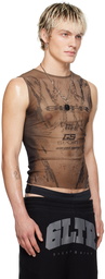 Jean Paul Gaultier Brown Shayne Oliver Edition 'GS Sport' Tank Top