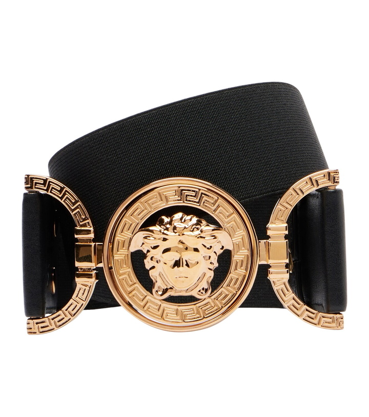 Photo: Versace Medusa '95 leather-trimmed belt
