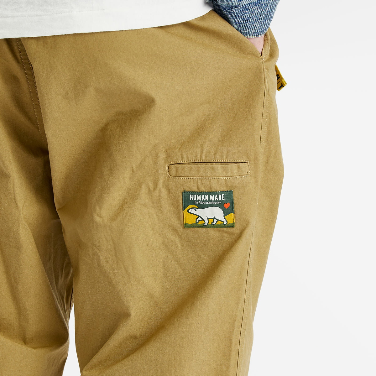 Human Made Men's Easy Belted Pant in Beige