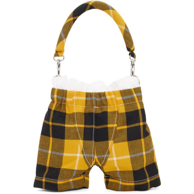 Charles Jeffrey Loverboy SSENSE Exclusive Yellow and Black Tartan