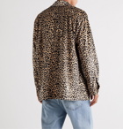 Noon Goons - Leopard-Print Velour Shirt - Gold