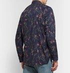 nonnative - Liberty London Dweller Button-Down Collar Printed Cotton-Poplin Shirt - Midnight blue