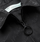 Off-White - Logo-Print Cotton-Blend Canvas Jacket - Men - Black