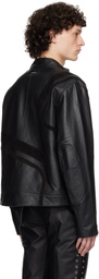 Deadwood Black Hiro Leather Biker Jacket