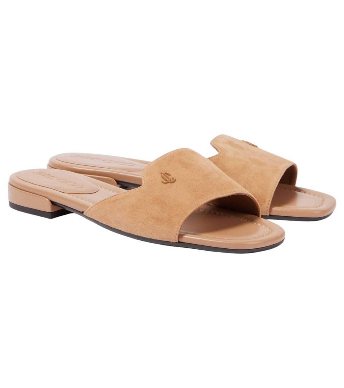◆正規品・新品◆Jimmy Choo Dina Logo Plaque Slides Jimmy Choo Dina Slides | Black | FARFETCH