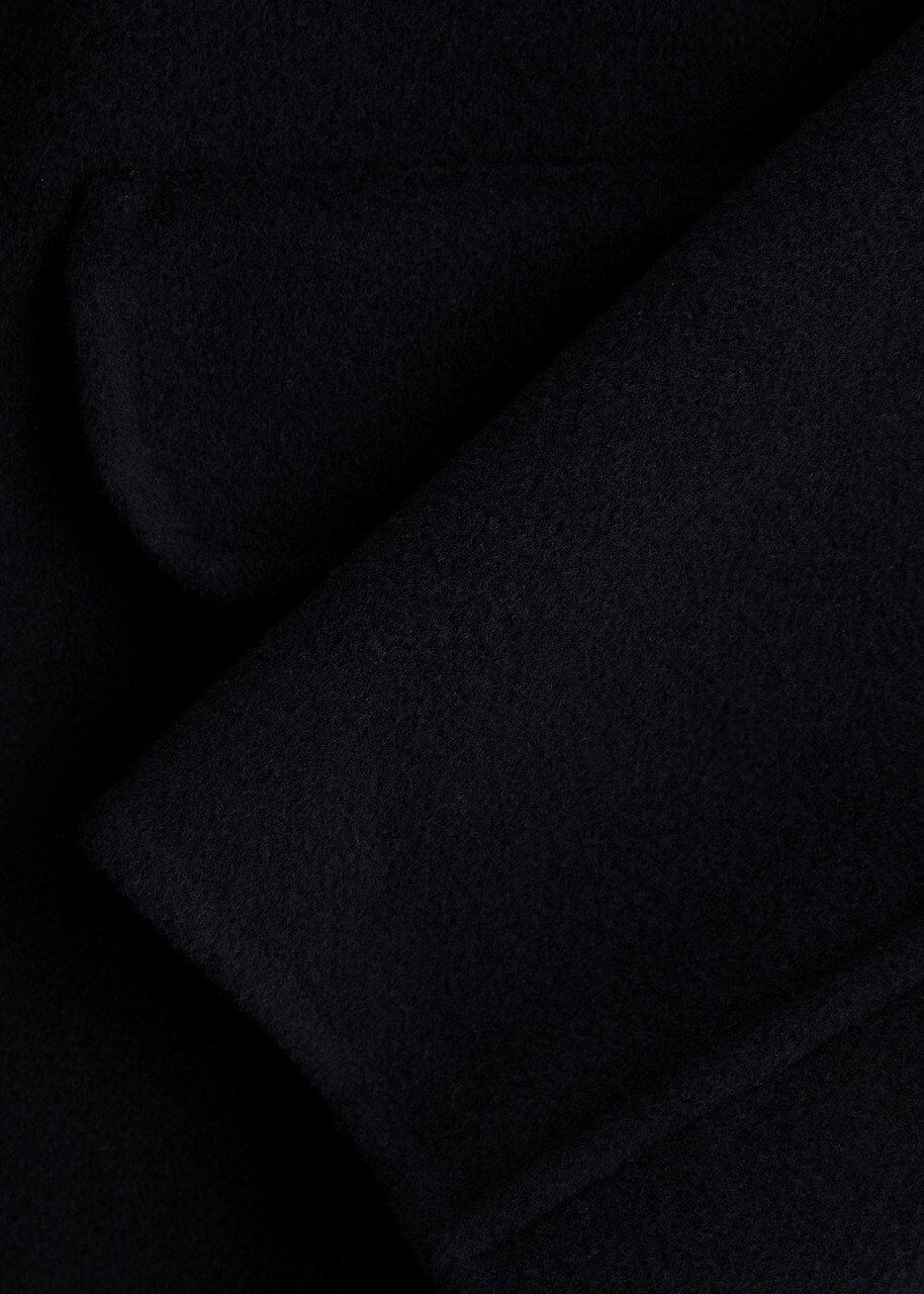 Emporio Armani Wool and Cashmere-blend Coat Navy