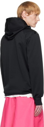 Comme des Garçons Homme Plus Black Polyester Smooth Thick & Nylon Tulle Hoodie