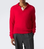 Auralee Alpaca-blend polo sweater