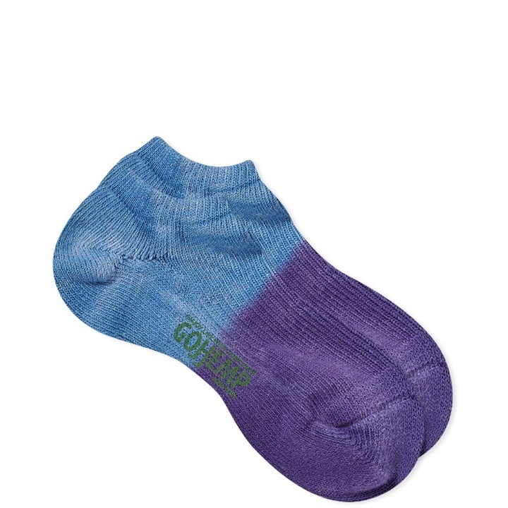 Photo: Anonymous Ism Go Hemp OC 2 Colour Dye Pile Ankle Sock in Dark Violet