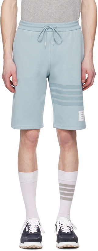 Photo: Thom Browne Blue 4-Bar Shorts