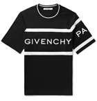 Givenchy - Slim-Fit Logo-Embroidered Striped Cotton-Jersey T-Shirt - Black