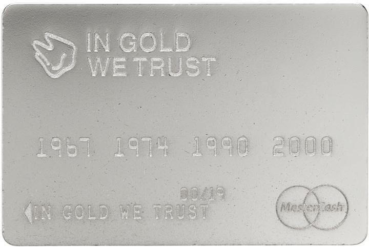 Photo: IN GOLD WE TRUST PARIS Silver Credit Card Pin