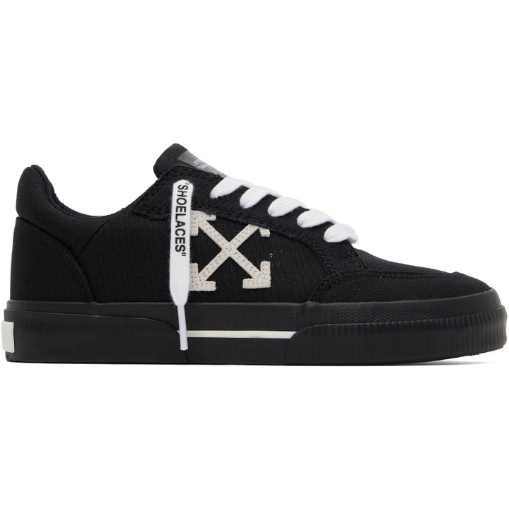 Photo: Off-White Black Vulcanized Low Canvas Sneakers