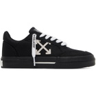Off-White Black Vulcanized Low Canvas Sneakers