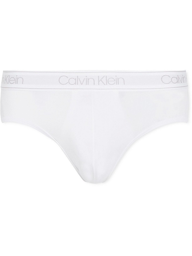 Photo: Calvin Klein Underwear - Essential Stretch Cotton and Modal-Blend Briefs - White