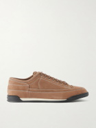 John Lobb - Court Panelled Nubuck Sneakers - Brown