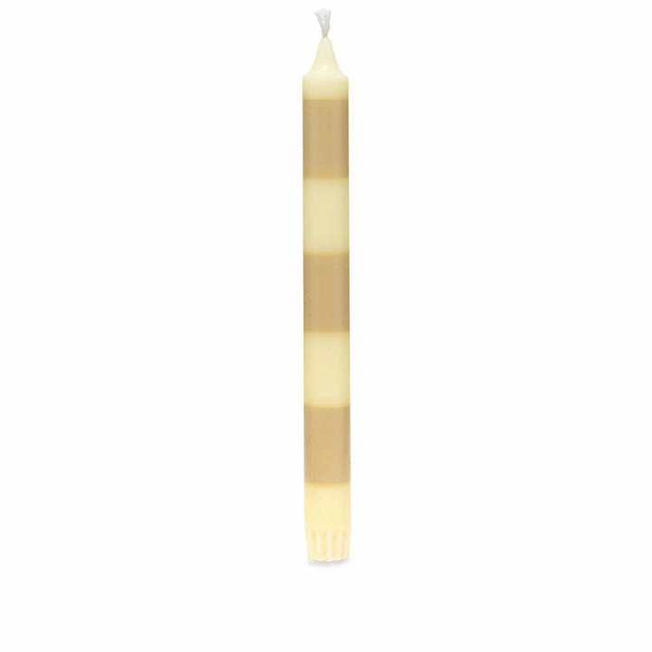 Photo: HAY Stripe Candle in Light Yellow/Beige