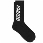 Rhude Men's 4x4 Sport Sock in Black