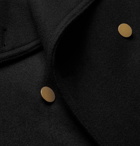 DUNHILL - Double-Breasted Wool and Cashmere-Blend Peacoat - Black