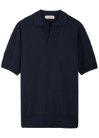 Aurélien Wool Polo Shirt Navy