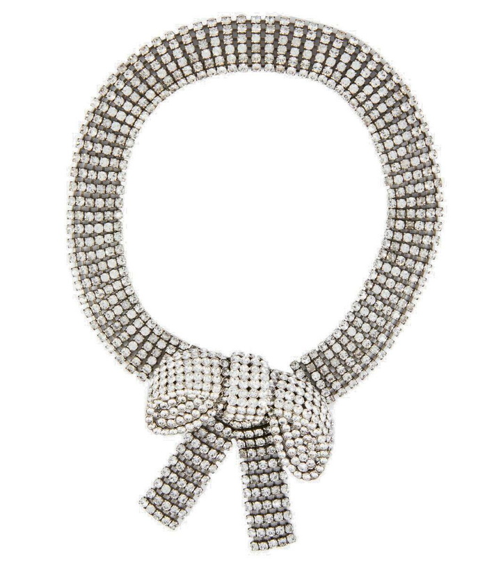 Photo: Balenciaga Crystal-embellished bow necklace