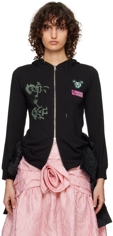 Photo: Chopova Lowena Black Knot Ear Hoodie