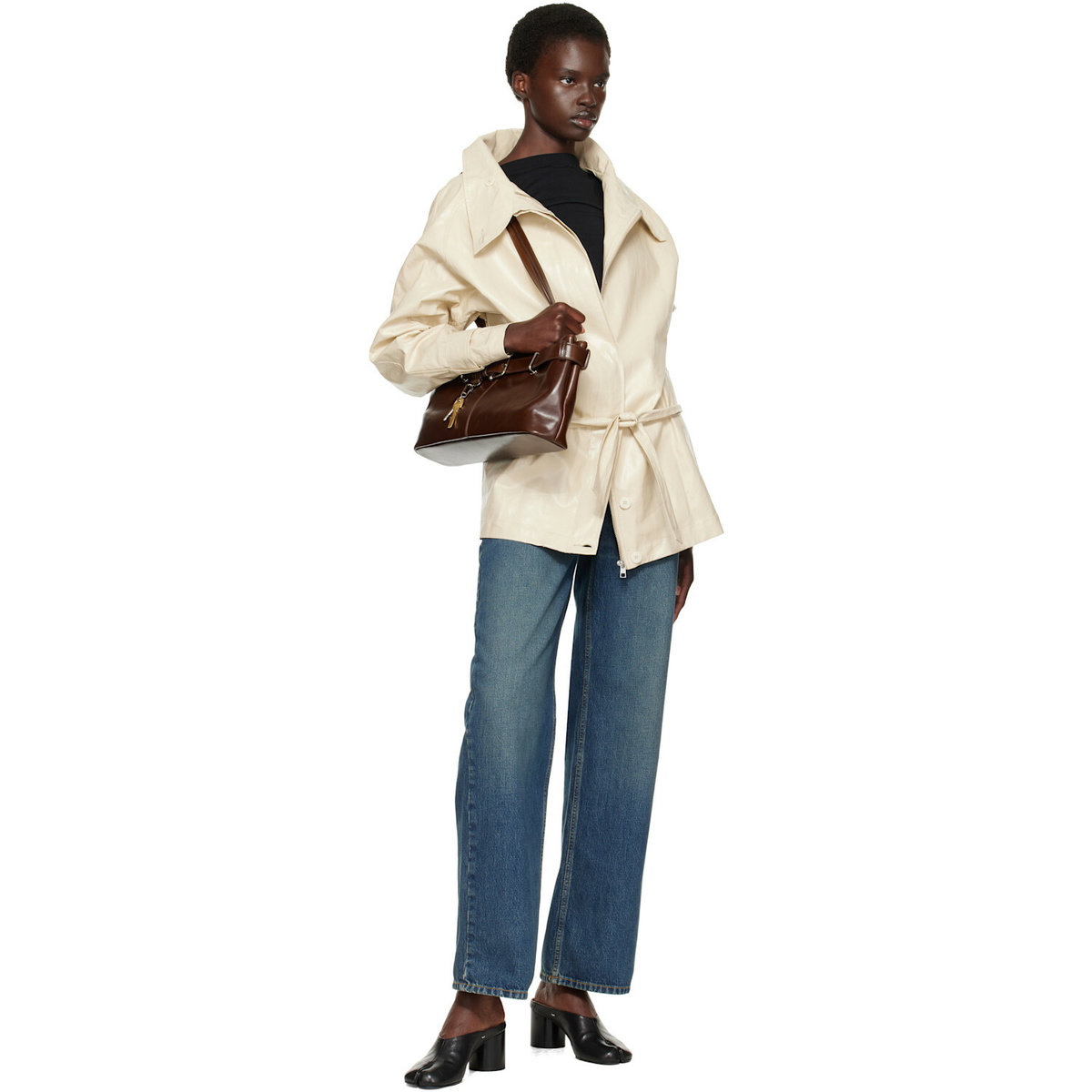 OSOI Brown Shoulder Brocle Bag