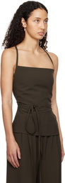 Beaufille Brown Leo Tank Top
