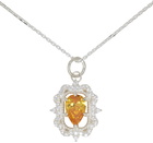 Hatton Labs Silver & Yellow Pear Necklace