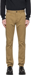 BOSS Beige Slim-Fit Trousers