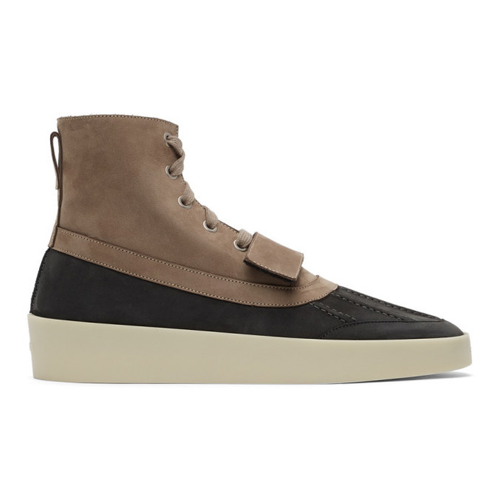 Photo: Fear of God Taupe and Black Duck Boots