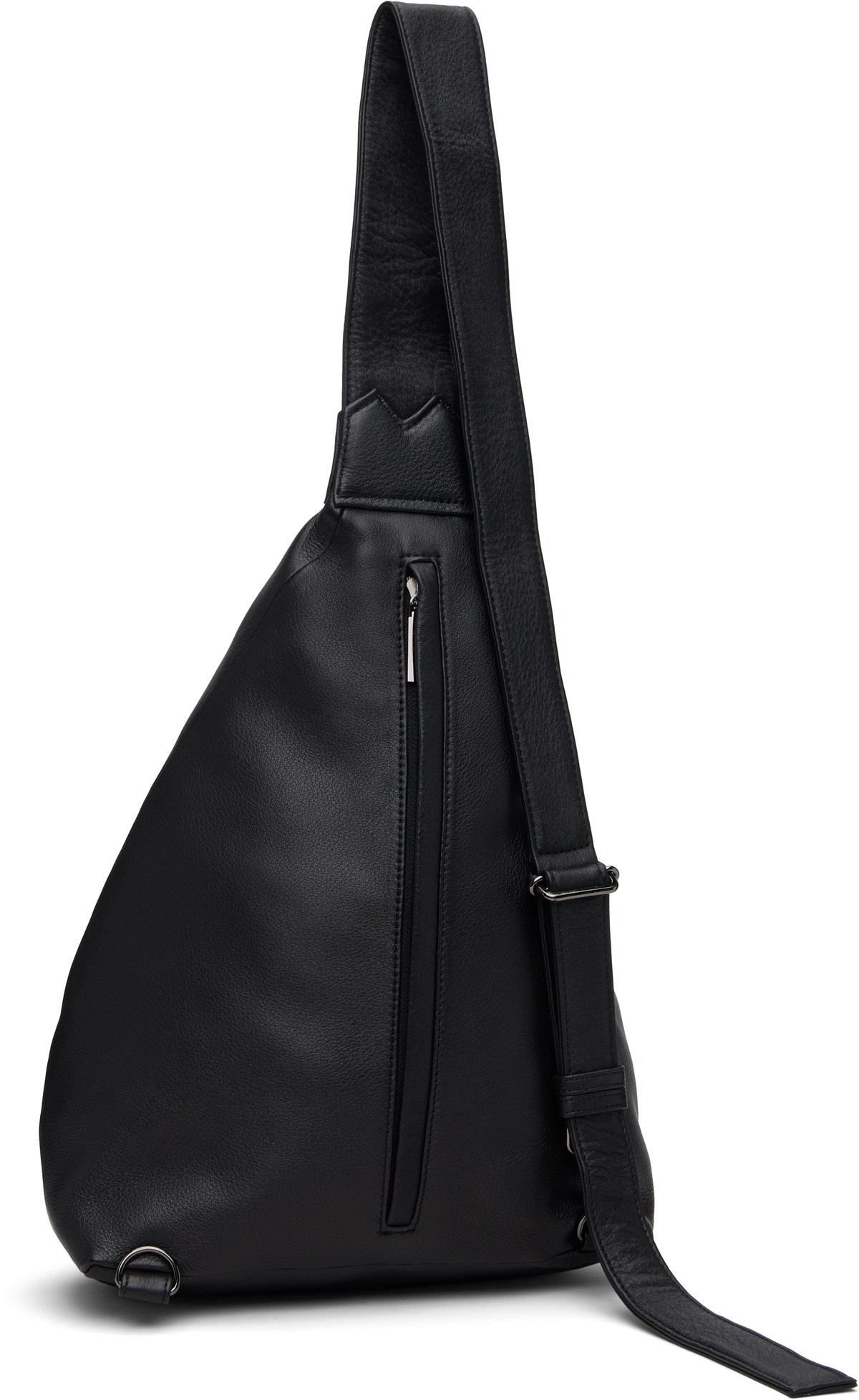 YOHJI YAMAMOTO Black Tuck Sling Medium Bag