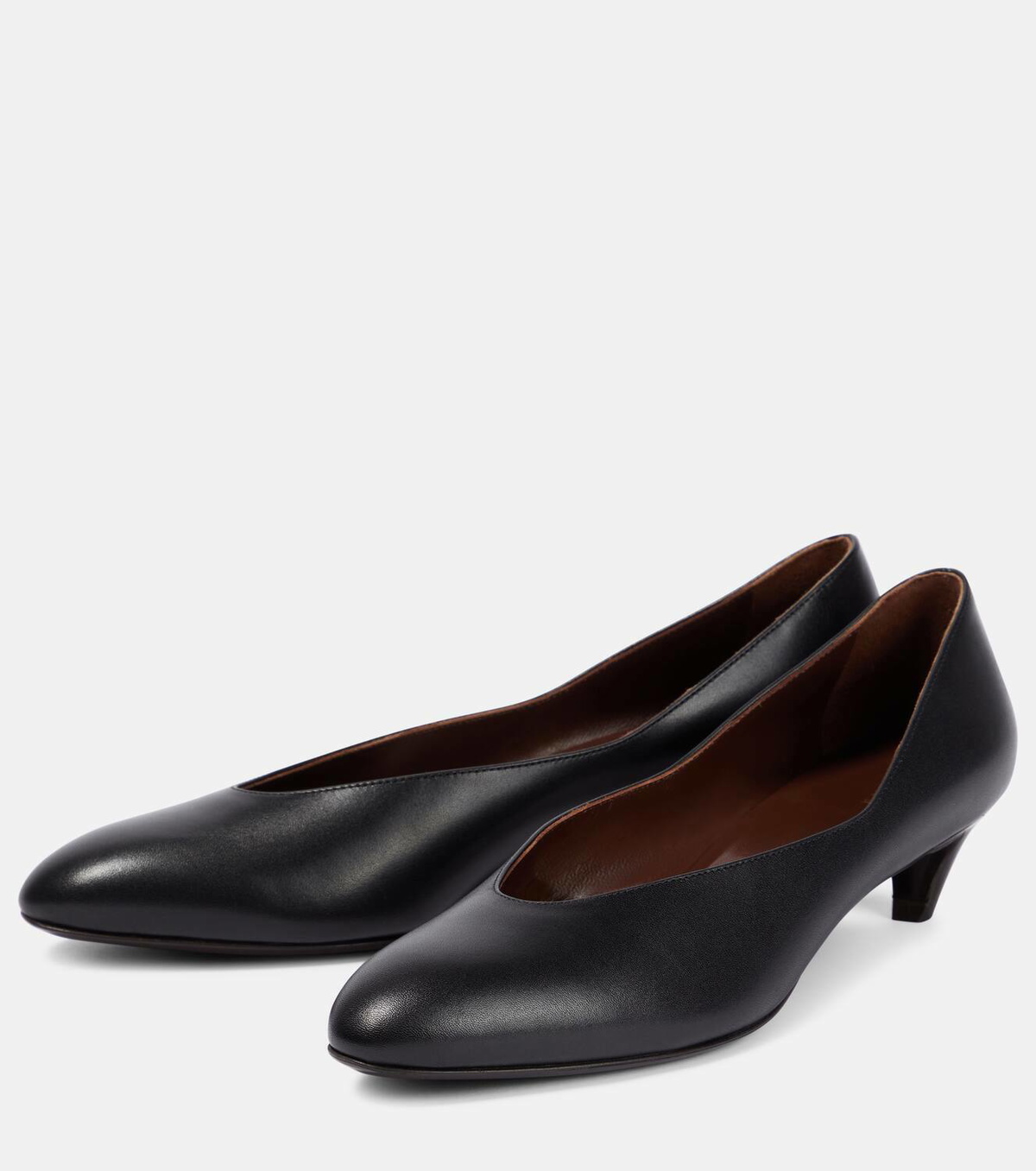 The Row Almond leather pumps The Row
