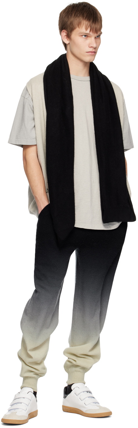 Frenckenberger Black & Green Big Neck Cardigan