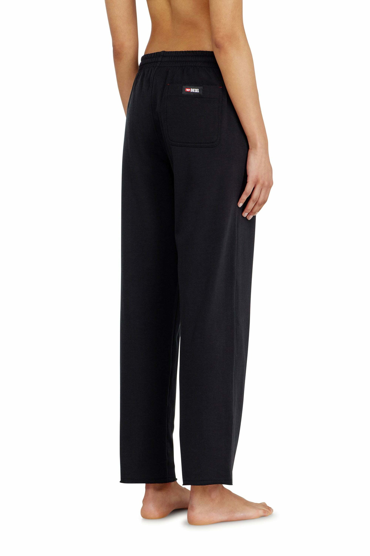 Diesel Peached sweatpants with raw hems - Pants Womens in Black