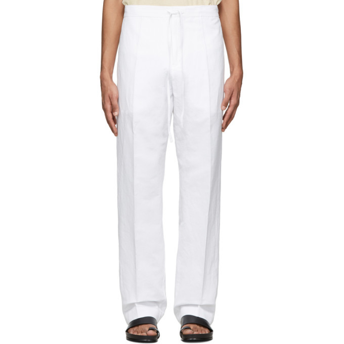 Jil Sanderand White Drawstring Trousers