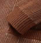 Lanvin - Ribbed Merino Wool and Alpaca-Blend Cardigan - Men - Camel