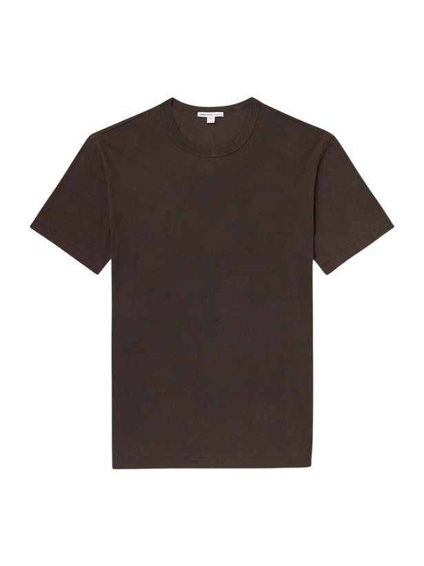 Photo: James Perse - Combed Cotton-Jersey T-Shirt - Brown