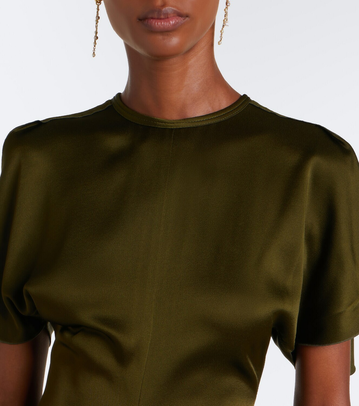 Victoria Beckham Isabella ruched satin gown