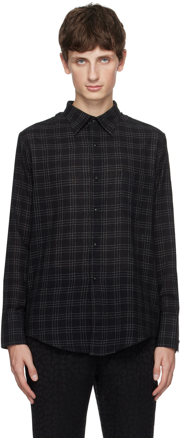 Ernest W. Baker Black Check Shirt Ernest W. Baker