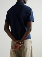 LOEWE - Logo-Embroidered Cotton-Piqué Polo Shirt - Blue