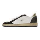 Golden Goose White and Black Ball Star Sneakers