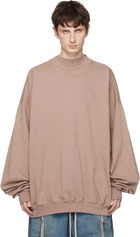 Rick Owens DRKSHDW Taupe Temple Hun Crewneck Sweatshirt
